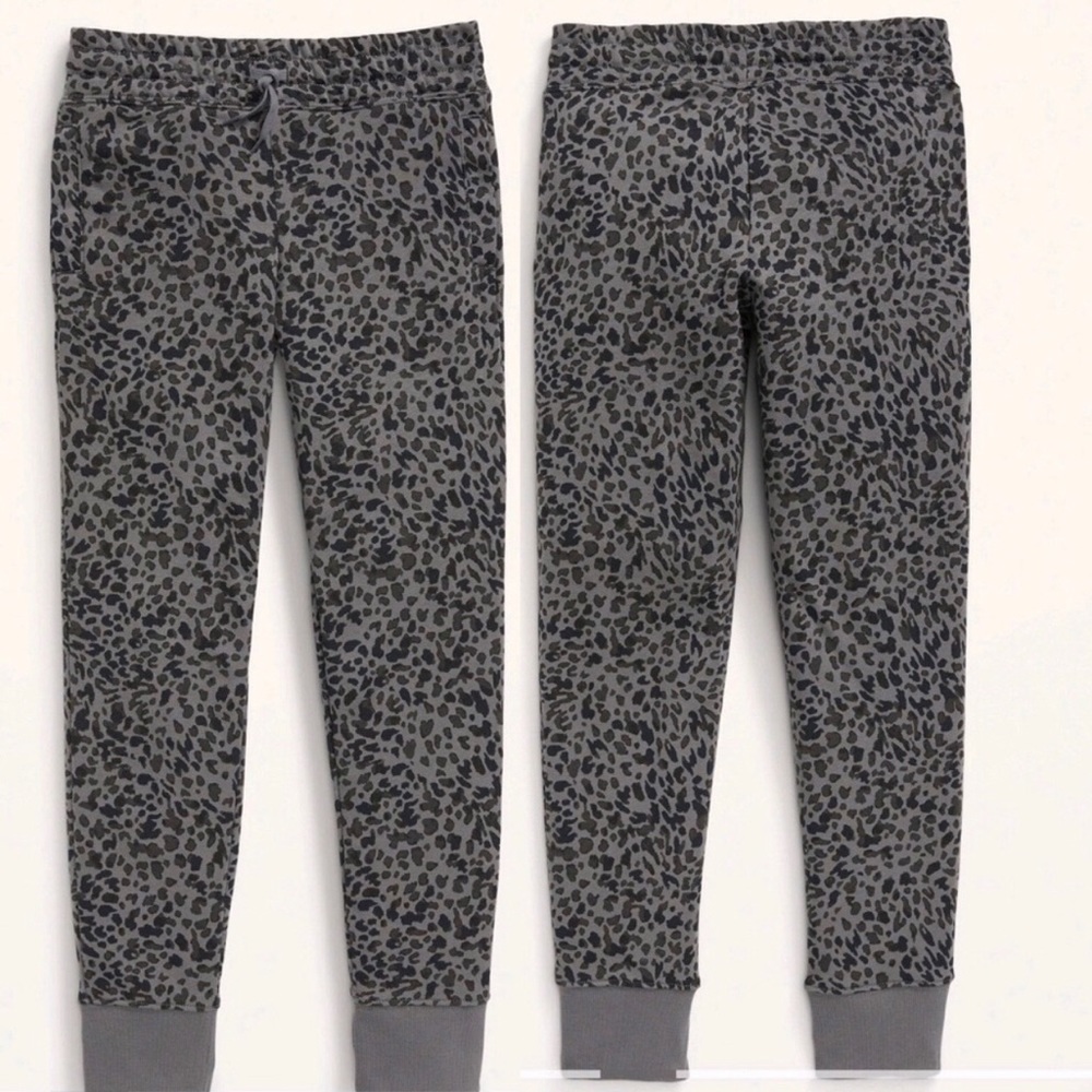 NEW High Waisted Vintage Printed Joggers Sweatpants Gray XL Girl’s OLD NAVY